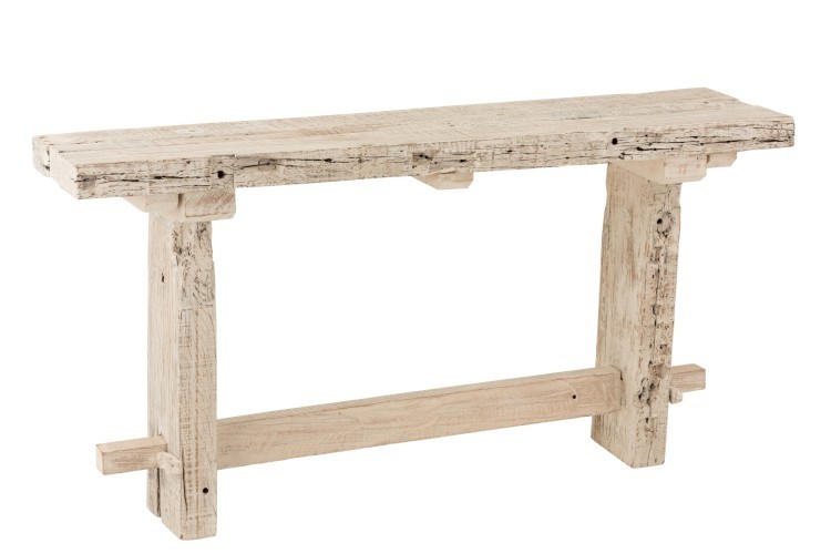 Vintage dřevěný konzolový stůl z recyklovaného dřeva Adelais - 150*37*77 cm J-Line by Jolipa