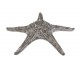 Dekorativní šedo stříbrná mořská hvězdice - 37*37*10 cm