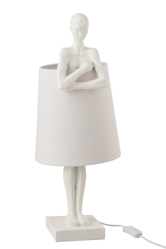 Bílá stolní lampa Figurines - 23,5*23,5*58 cm