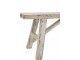 Bílá dřevěná patinovaná lavice Ibiza - 120*39*45 cm