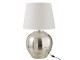 Stříbrná lampa s bílým stínidlem Arya - Ø 37*73 cm