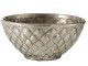 Stříbrná kovová miska Checkered - Ø23*11 cm