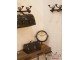 Set 2ks černých dřevěných kufříků Retro - 36*25*23 cm