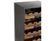 Černá kovová skříň s dřevěnými šuplíky na láhve vína Vine - 43,5*35*120 cm