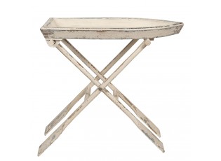 Rozkládací dřevěný stůl v designu pramice s pádly - 70*39*64 cm