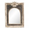 Nástěnné zrcadlo v antik rámu s patinou Mireio - 46*5*63 cmBarva: Hnědá / Krémová Hmotnost: 3,7 kg Materiál: Dřevo / Polyresin 