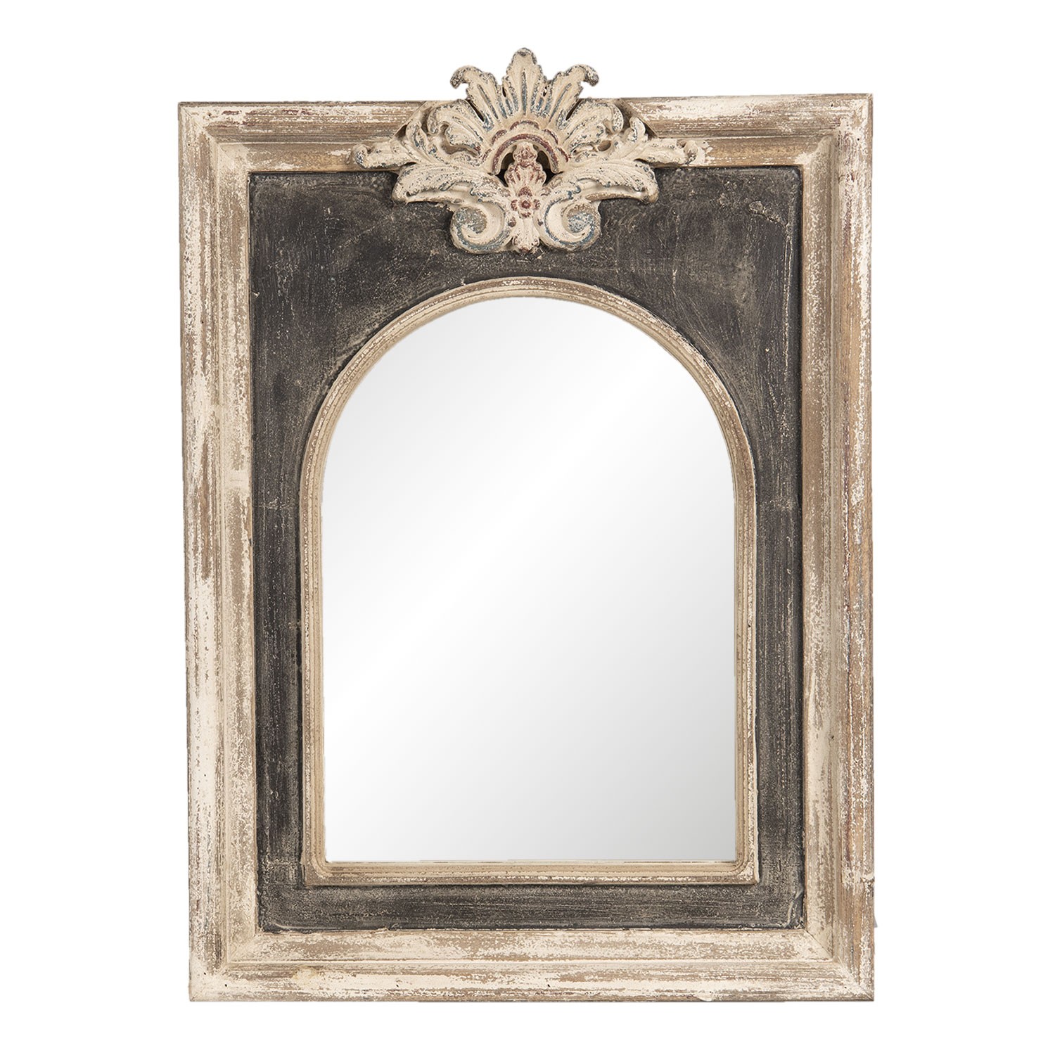 Nástěnné zrcadlo v antik rámu s patinou Mireio - 46*5*63 cm Clayre & Eef