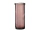 Růžová skleněná úzká váza Virginie - Ø 15*36 cm