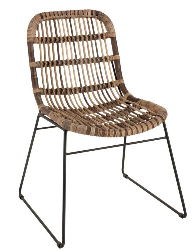 Ratanová židle s kovovou konstrukcí Banana - 60*63*85 cm J-Line by Jolipa