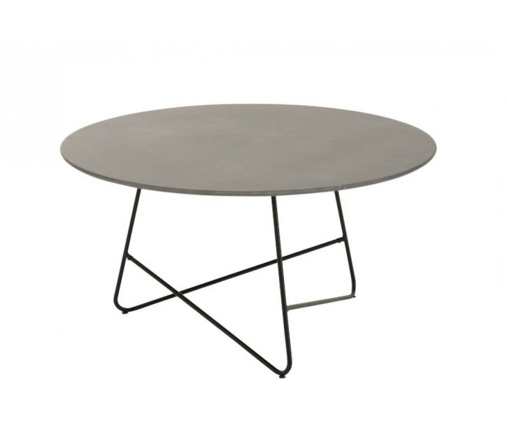 Cementový konferenční stůl s kovovou konstrukcí Oli - Ø 90*45 cm