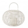 Bílá bambusová lucerna Bamboo - Ø 34*26 cm