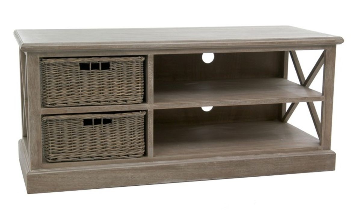 Televizní stolek se 2 košíky Jerome - 120*49*51 cm