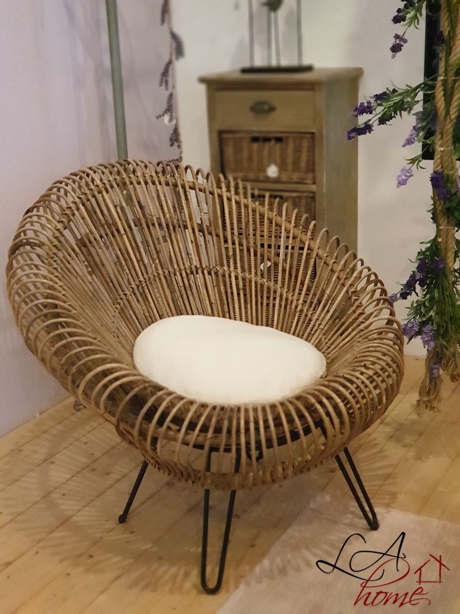 Dřevěná skříňka s proutěnými košíky Jerome - 49*33*107 cm