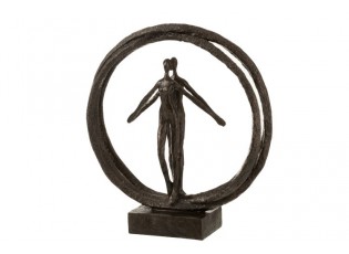 Dekorativní soška Double Circle - 35*11*40 cm