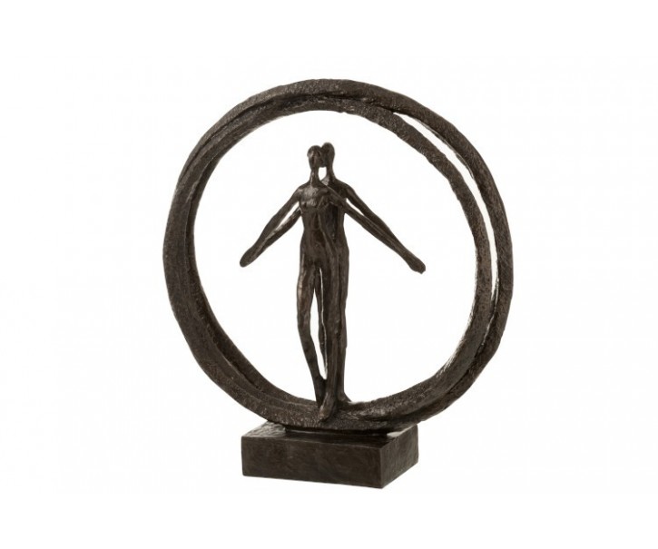 Dekorativní soška Double Circle - 35*11*40 cm