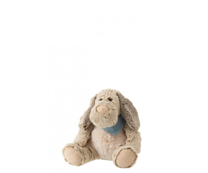 Světle hnědý sedící plyšový pejsek M - 25 cm