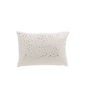 Bílý podélný polštář s designem kapek La Pluie - 30*50 cm