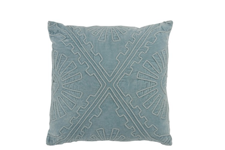 Světle modrý polštář s výplní Aztec - 45*45 cm