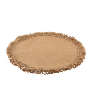 Jutové prostírání s třásněmi - Ø 43 cm
