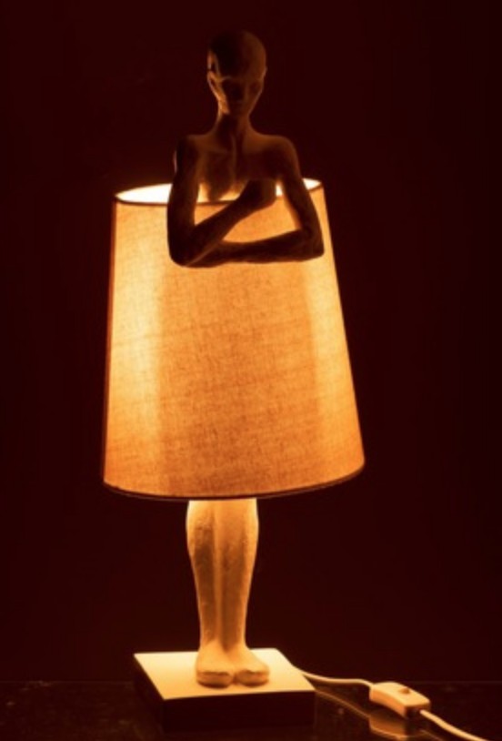 Bílá stolní lampa Figurines - 23,5*23,5*58 cm