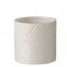 Bílý dolomitový květináč Triangle - Ø 10,5*10,5 cmBarva:&nbsp;Bílá Materiál: Dolomit 