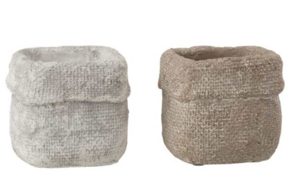 Levně Set 2 betonových květináčů Ciment – 10* 10*9 cm 1181