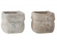 Sada 2 betonových květináčů Ciment – Ø 13,5*12,5 cm