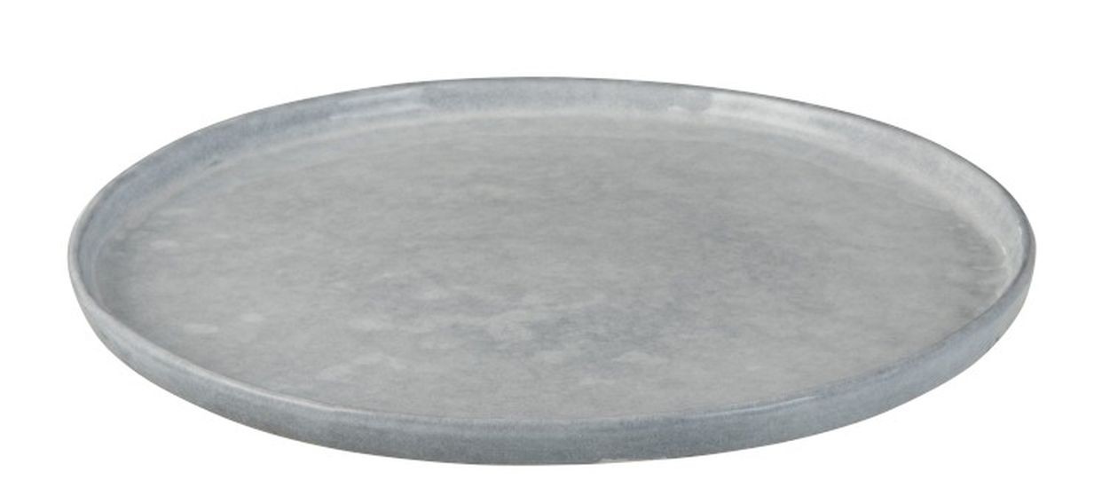 Modrý keramický jídelní talíř Shiny blue - Ø 28 cm