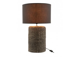 Stolní lampa s textilním stínidlem Odile – Ø 42*68 cm