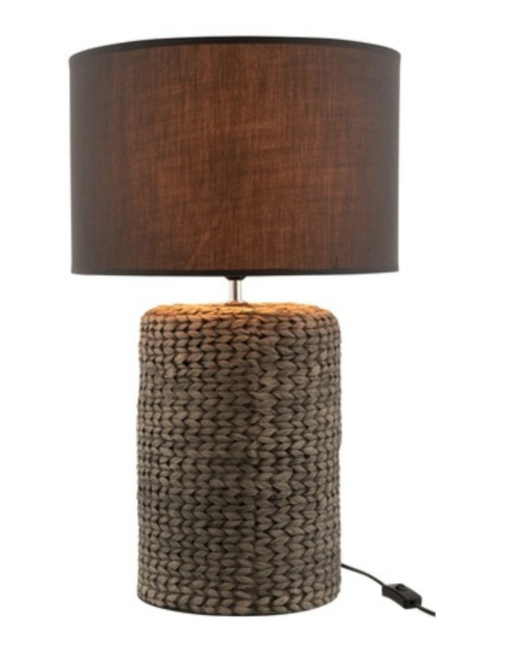 Stolní lampa s textilním stínidlem Odile – Ø 42*68 cm