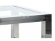 Stříbrný kovový okládací stolek se skleněnou deskou Luxx - 60*60*50cm