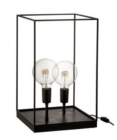 Lampa z černého kovového rámu Tilde L - Ø 30,5*50,5 cm