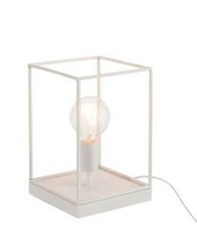 Stolní lampa z bílého kovového rámu Tilde S - Ø 20,5*30,5 cm
