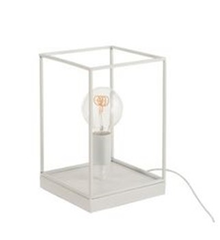 Stolní lampa z bílého kovového rámu Tilde S - Ø 20,5*30,5 cm