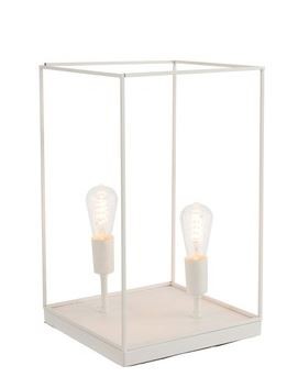 Lampa z bílého kovového rámu Tilde L - Ø 30,5*51 cm