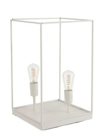 Lampa z bílého kovového rámu Tilde L - Ø 30,5*51 cm