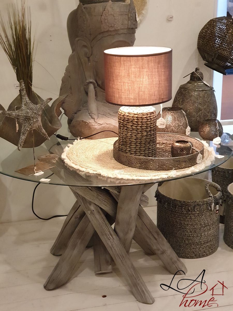 Stolní lampa s pletenou základnou Odile S - Ø 28*46 cm