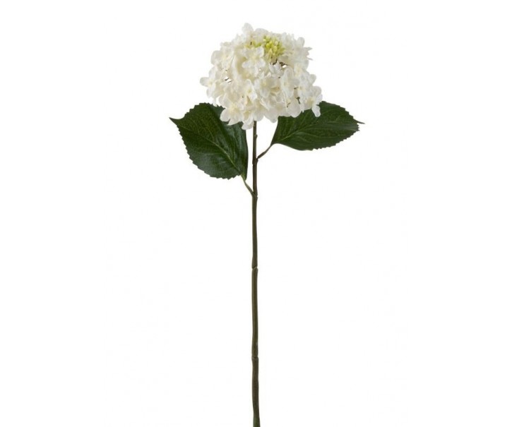Bílá dekorační květina Hortenzie - 51cm
