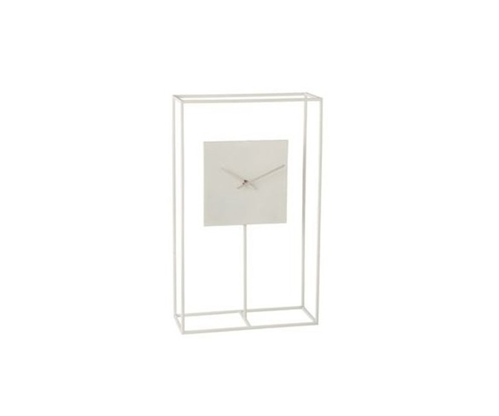 Minimalistické stolní hodiny v bílém kovovém rámu Morgaine - 33,02*13*54,5 cm