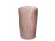 Růžová skleněná váza Cylinder - Ø 13*20 cm J-Line by Jolipa