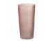Růžová skleněná váza Cylinder - Ø 14*28 cm