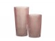 Růžová skleněná váza Cylinder - Ø 14*28 cm