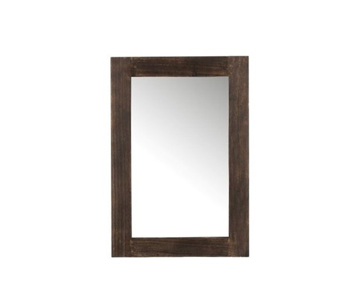 Nástěnné zrcadlo v tmavě hnědém dřevěném rámu Fleuretta - 80*55*2 cm