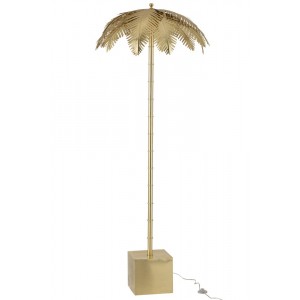 Zlatá kovová stojací palmová lampa Coconut - Ø 77*210 cm