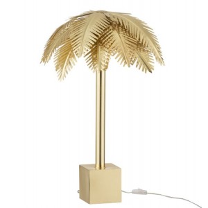 Zlatá kovová stolní palmová lampa Coconut - Ø 45*72 cm