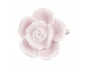 Keramická úchytka Růže růžová - pr 4,5 cm