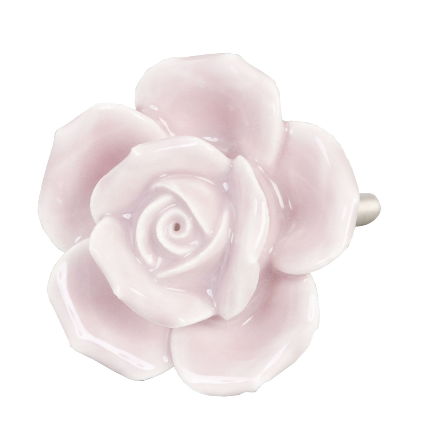 Keramická úchytka Růže růžová - Ø 4,5 cm Clayre & Eef