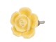 Keramická úchytka růže žlutá - pr 4,5 cm
