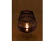 Černá dřevěná lucerna se stojanem na svíčku Veva L - Ø 41*60 cm