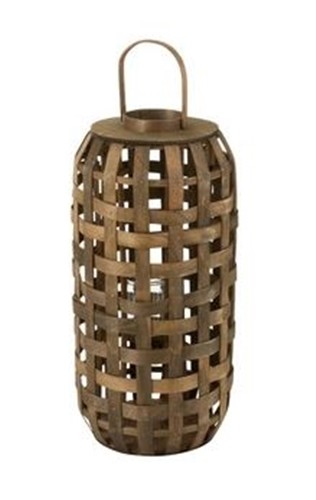 Dřevěná lucerna na svíčku Toinette S - Ø 32*68 cm